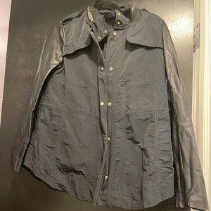 Zara fall/spring coat. Leather sleeves